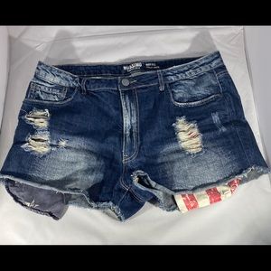 Mossimo jean shorts red, white, blue